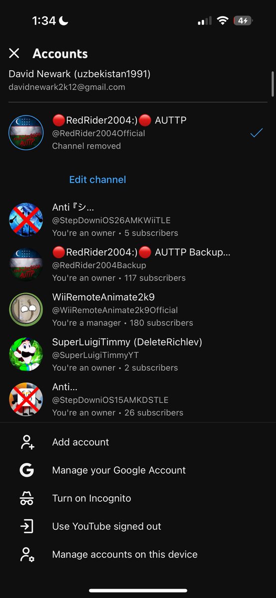 uz1991auttp's tweet photo. My channels got falsely terminated 
Can you restore them please
#youtube @TeamYouTube @YouTube https://t.co/AWUFce2cIF