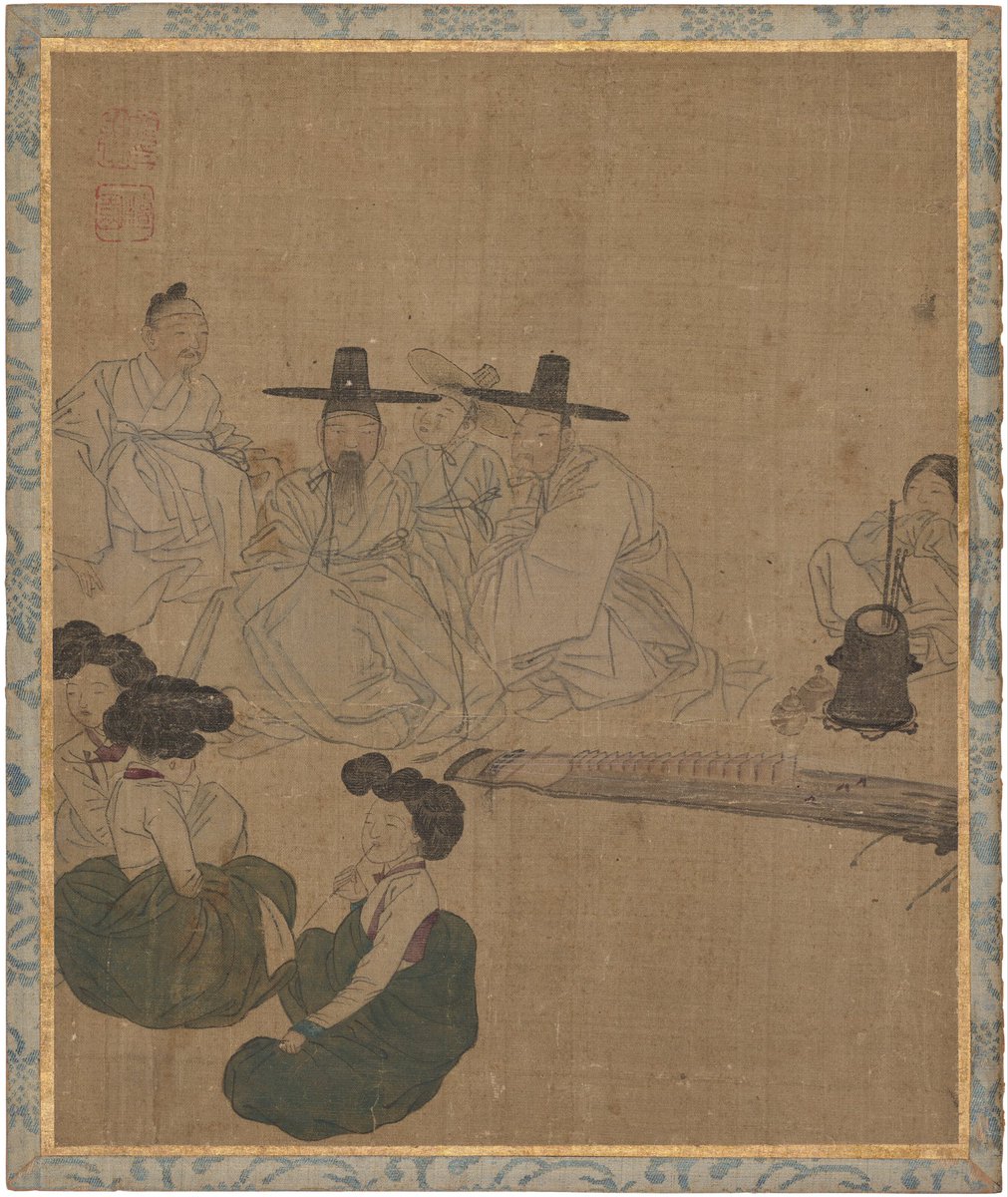bbnotbby's tweet photo. Four genre scenes in the style of Joseon genre painter Kim Hongdo (1745-1806), ink and color on silk mounted on cardboard.

©️ Christie’s 

#Korea #Joseon https://t.co/UquOBumg9z