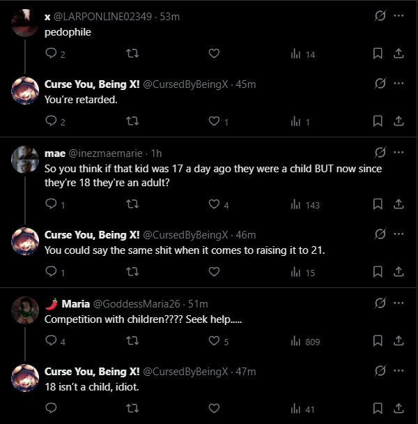 LARPONLINE02349's tweet photo. @CursedByBeingX @Tittyboy337 @GoddessMaria26 REALLY interesting how much you care about this topic. You are actually a freak of nature https://t.co/4szC5vpqtx