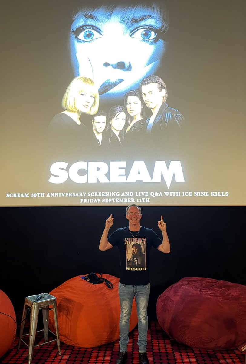 boldlygojordan's tweet photo. Scream “still is a Cultural Phenomenon”.
- Spencer Charnas
(@spencerink)
Ice Nine Kills
September 2026
Brisbane, Australia
Wall of Sound, Ice Nine Kills and Brisbane, Australia celebrating 30 years of the best horror franchise, Scream.
#scream #iceninekills #scream7 #horror #wallofsoundau