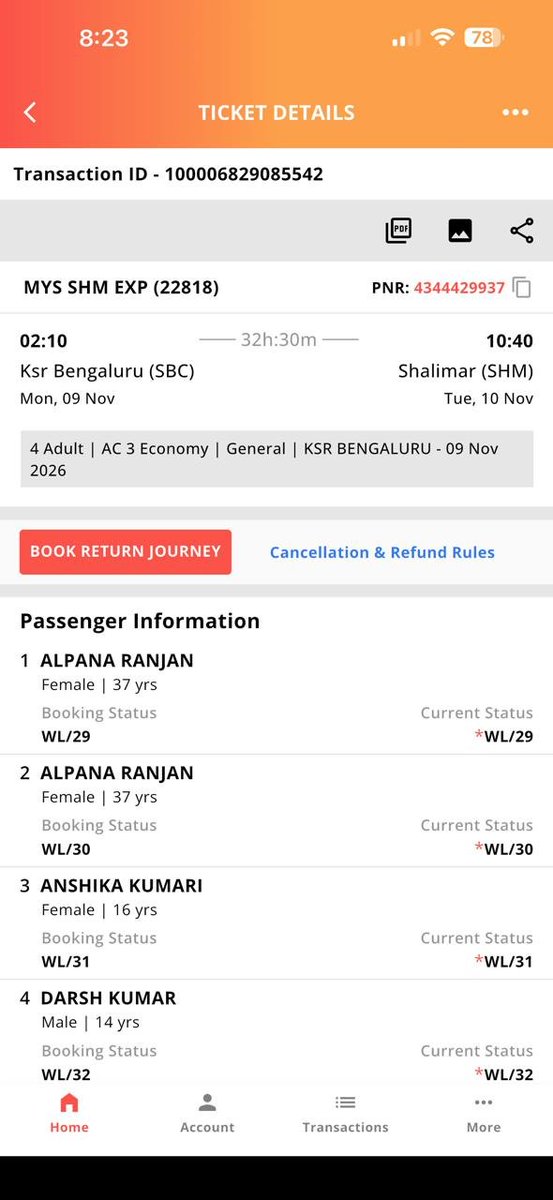 santosh_0012's tweet photo. @IRCTCofficial @RailMinIndia Id this some kind of scam?
First Image waiting list 29 whereas when checked the availability after booking it shows WL 18 for new bookings. https://t.co/WzP3J6JlZK