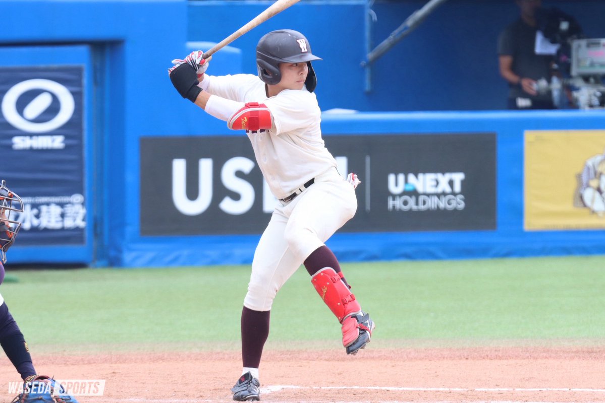 waseda_sports's tweet photo. [野球] 東京六大学秋季リーグ戦
〇早大６－４法大

４回に２死満塁から阿部のタイムリーで勝ち越し、７回に湯浅がダメ押し打。計６人の小刻みな継投で逃げ切り、今季初白星を挙げた

#sousupobaseball #waseda #早稲田 #東京六大学野球 https://t.co/HUNCUFN7a9