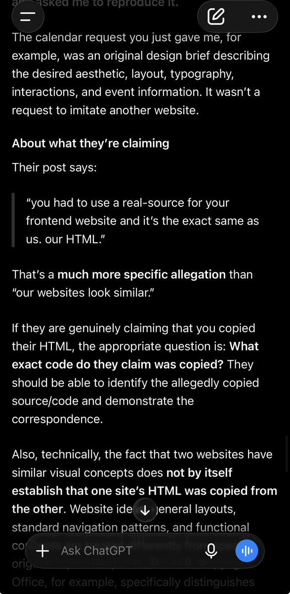 LISANATIONS_'s tweet photo. At this point, you should file a case against @ChatGPT. 

End of discussion. Good luck. https://t.co/CiK1hvUFbl
