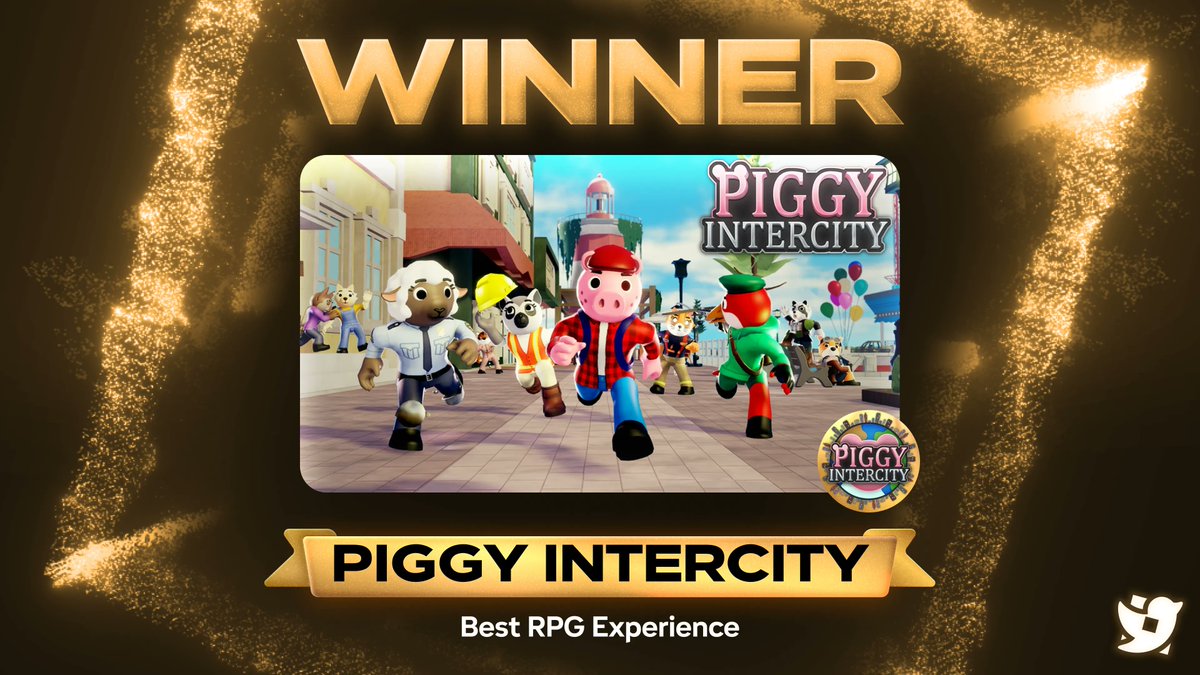 Roblox_RTC's tweet photo. Piggy Intercity has won the Best RPG Game Award! https://t.co/wnjvBx0DaE
