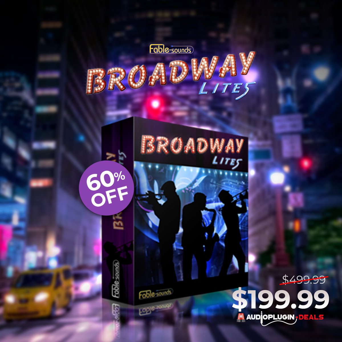 SampleSReview's tweet photo. 60% Off Broadway Lites by Fable Sounds
Get it Here: https://t.co/CgQVCbxSMm
Only $199.99 (normally $499.99)
#composer #musicproduction #musicproducer #plugindeals #pluginsales #audio #musicsoftware #filmscoring https://t.co/MQ3tSftrjX