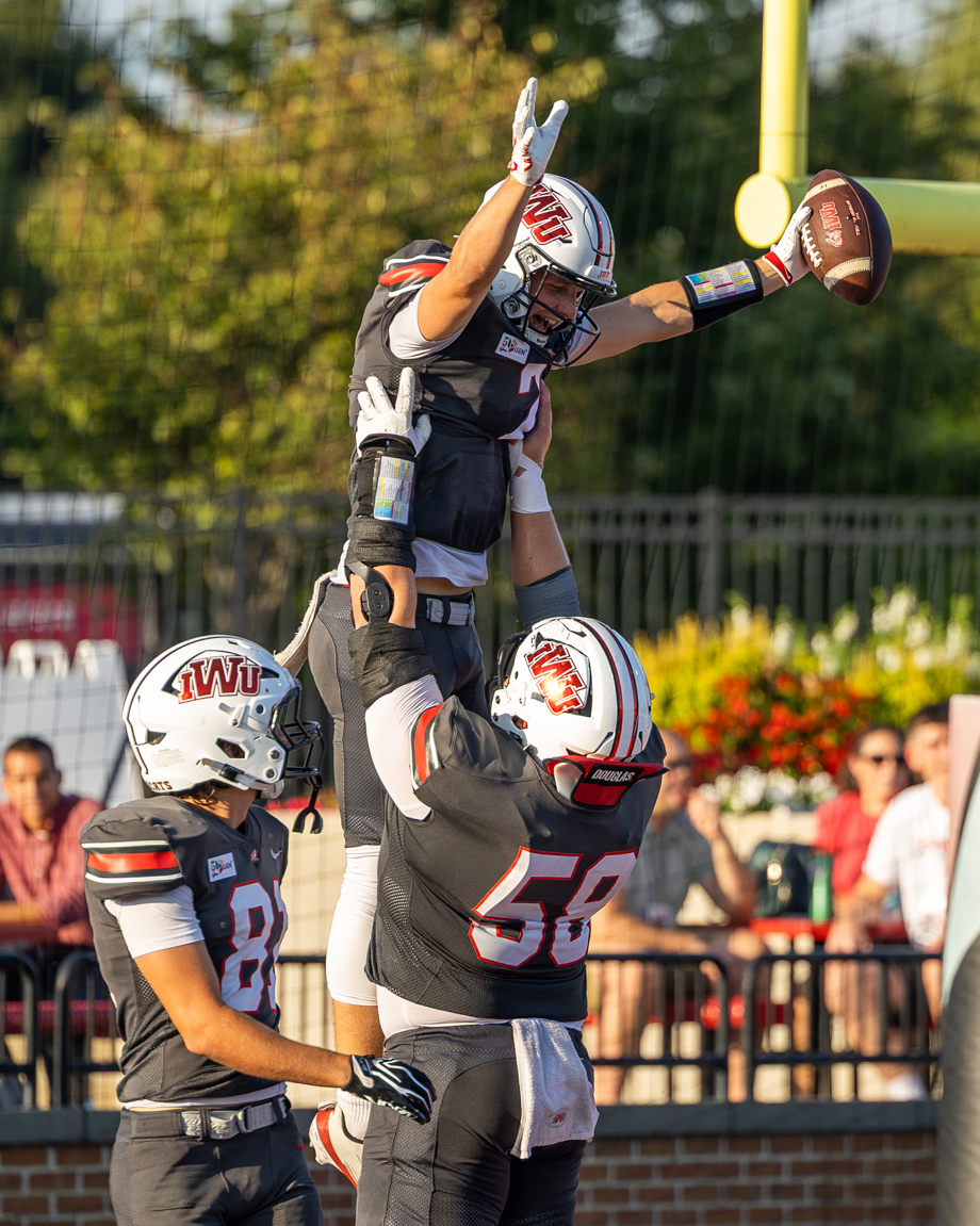 IWUWildcats's tweet photo. All Wildcats on the board 😼

@IndWesleyan_FB gets the shutout under the lights in Wildcat Stadium! 🏈

#BothAnd #TheRightWayToPlay https://t.co/rQmByA3qg7