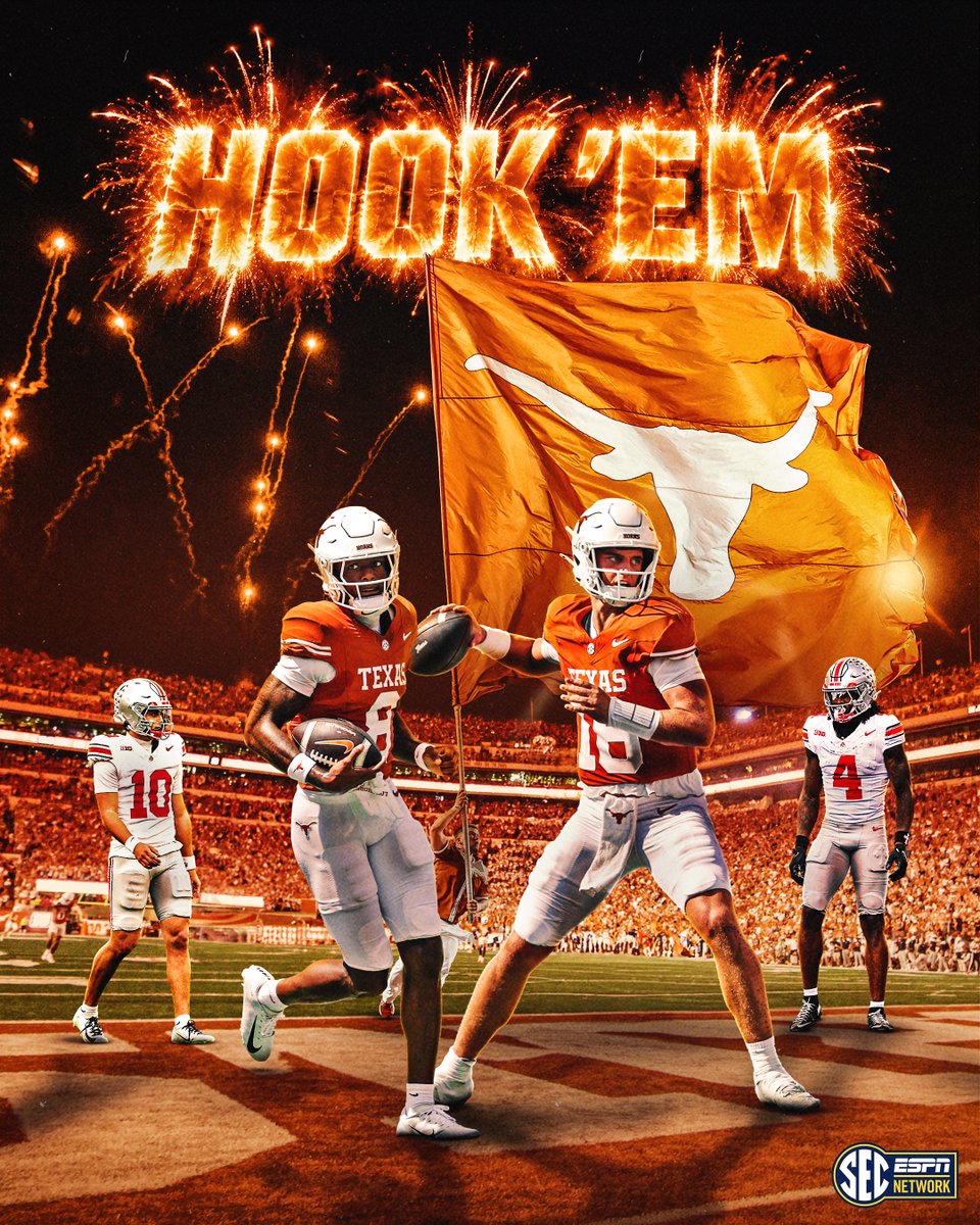 SECNetwork's tweet photo. TEXAS COMES ALL THE WAY BACK TO TAKE DOWN NO. 1 OHIO STATE 🚨

WHAT A GAME IN AUSTIN 🤘 @TexasFootball https://t.co/dl09u1ETlX