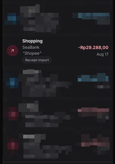 hi_ssamm's tweet photo. Ternyata nyatet transaksi Shopee otomatis lebih ribet dari yang kukira

Aku sering bayar Shopee pake SeaBank. Dari email SeaBank, nominal dan waktu transaksinya bisa langsung masuk ke finance app yang lagi kubikin. Masalahnya dari email itu cuma pembayaran Shopee aja. Beli apaan? https://t.co/G3J7RC3Ffg