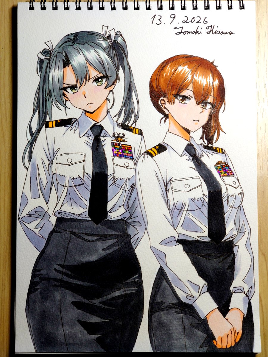 HisamaTomoki's tweet photo. 制服加賀＆瑞鶴 https://t.co/KH4W8owfSe
