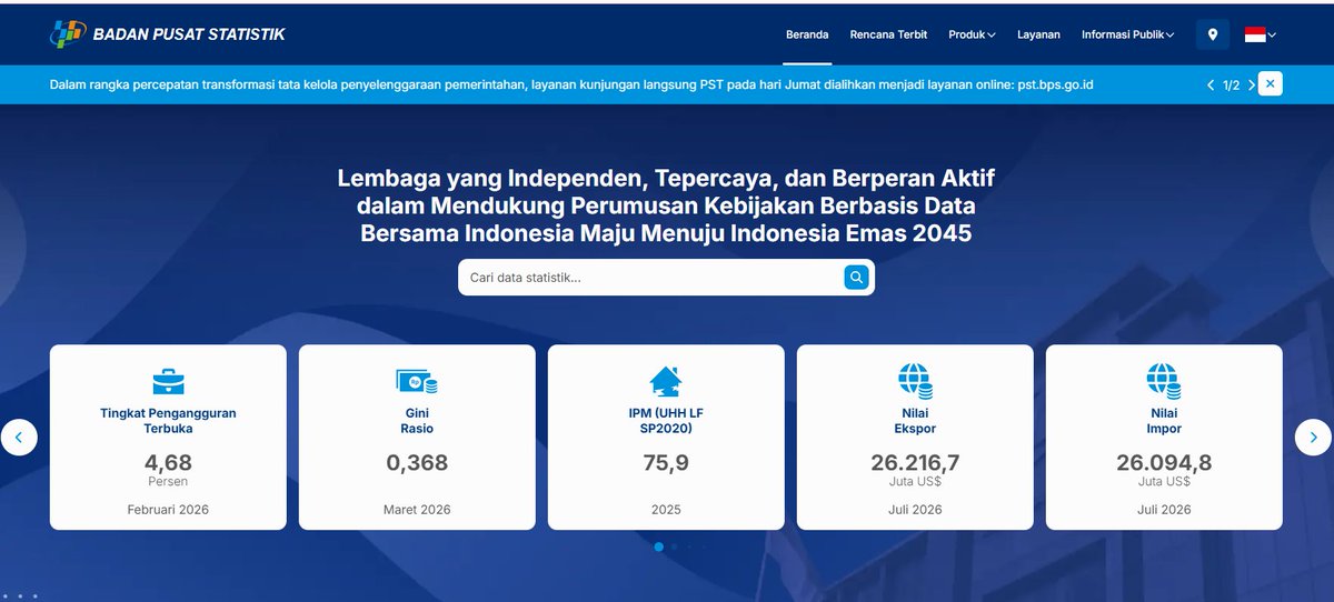 americanona02's tweet photo. Aku kasih 3 website GRATISSSSS yg biasanya aku gunakan untuk membuat dashboard. 

1. https://t.co/GAe1f51D6g
Kaggle cocok kalo kamu ingin mencari dataset untuk latihan dan membangun portfolio. Namun, kualitas dan sumber dataset juga perlu diperiksa karena dataset berasal dari berbagai kontributor.
2. https://t.co/IW5gjr0IYe
BPS cocok kalo kamu ingin menggunakan data Indonesia yang resmi dan relevan untuk analisis daerah atau sosial-ekonomi.
3. https://t.co/SRu0QNnwUp
World Bank cocok kalo kamu ingin membuat dashboard perbandingan antarnegara atau analisis tren pembangunan.