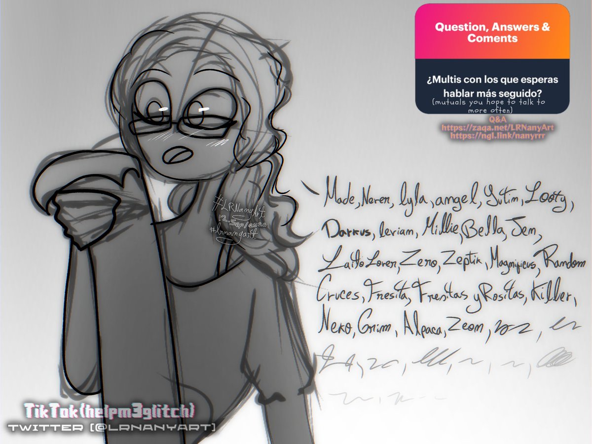 LRNanyArt's tweet photo. Question, Answer &amp; Comment
[№ 5]

Hmmm... Creo que tengo muchos mutis 💝
——————————————
✧
https://t.co/dwrWYqtDL9
https://t.co/P4e6KSf3nB
✧
——————————————
#LRNanyArt #MultiTVWorld #Askme #draw #LRNanyAsk https://t.co/WgoW4H3xL1