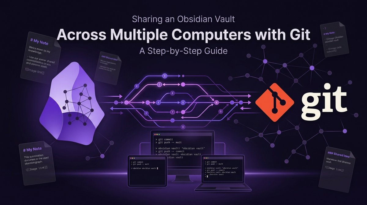 glaforge's tweet photo. Sharing an #Obsidian vault across multiple computers with #Git gives you full ownership, revision history, and zero subscription fees.

But a default `git init` quickly leads to sync friction and merge conflicts.

Here is my step-by-step guide to make it seamless 🧵👇 https://t.co/VymKBdRYtK