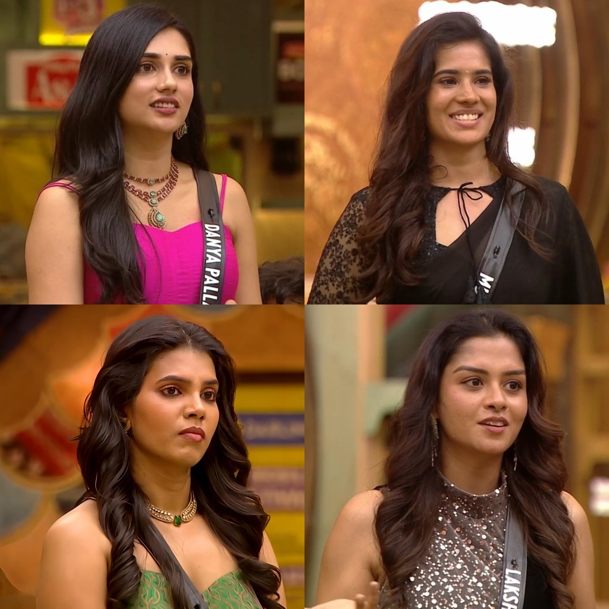 EmpteBoss's tweet photo. Fan's assemble here, strictly choose ONE! 💯

1. Dhanya 💗
2. Muthazhagi 🖤
3. Shathiga 💚
4. Lakshmi Priya 🩶

Who’s your pick? Comment-la sollunga 👇🏻

#BiggBossTamil10 https://t.co/NUC1XSI9lu