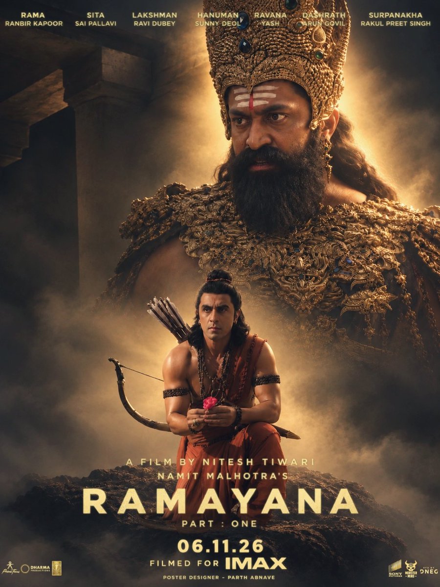 officialparthab's tweet photo. Reimagined Namit Malhotra’s Ramayana in the visual language of The Odyssey.

Made by me using ai tools.

#Ramayana #TheOdyssey #NamitMalhotra #IndianCinema https://t.co/iKkOnrVfZj