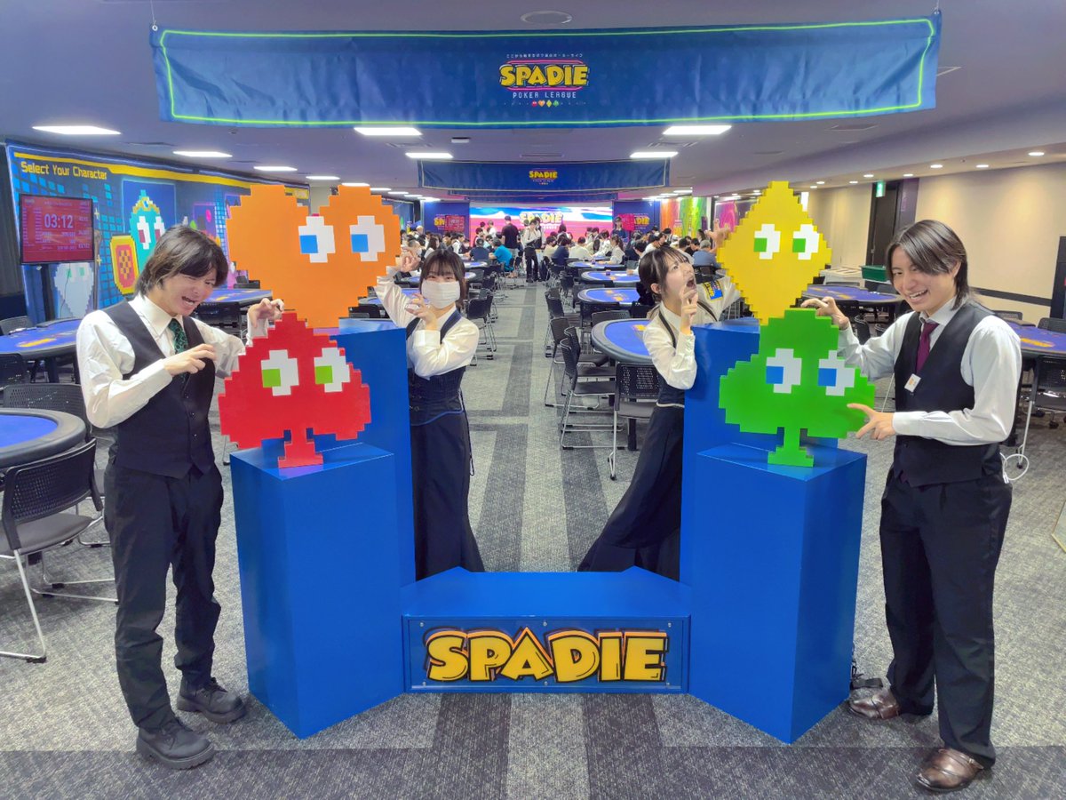 Ham__8_6's tweet photo. 🐙SPADIE OSAKA 🐙
もう最終日！あっというま！
みんなでがおーしました！😾
最後まで頑張ります😻

 #SPADIEOSAKA 
 #ここから始まるボク達のポーカーライフ https://t.co/UuGAF1pj5C