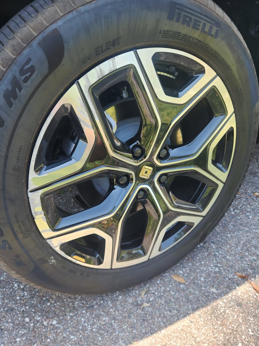 Camilozetta's tweet photo. Tampa Bay Rivian owners: curb damage doesn’t always mean a new wheel. Send us a photo before replacing it. From wheel repair to custom powder coating, AUTOESTHETICS can refresh your Rivian’s look. https://t.co/TCd21usOrM