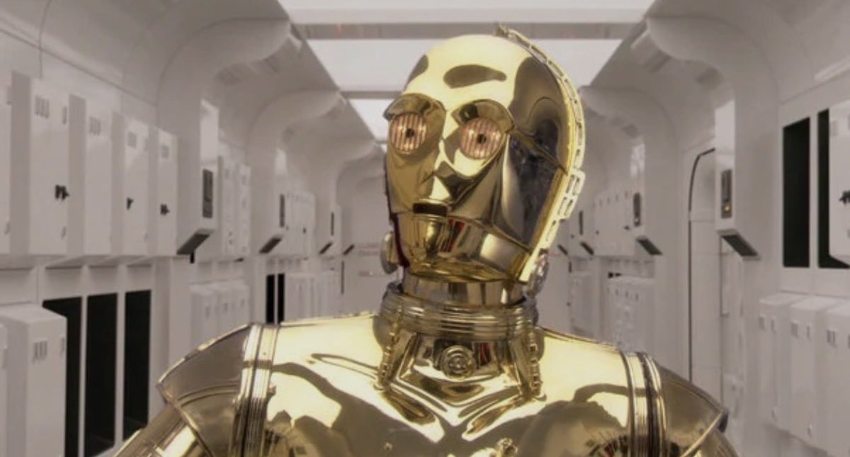 SeanMyers_'s tweet photo. We used to adore C-3PO and now we are scared out of our minds. We need to f-ing grow a pair! https://t.co/Zpju3RZdFE