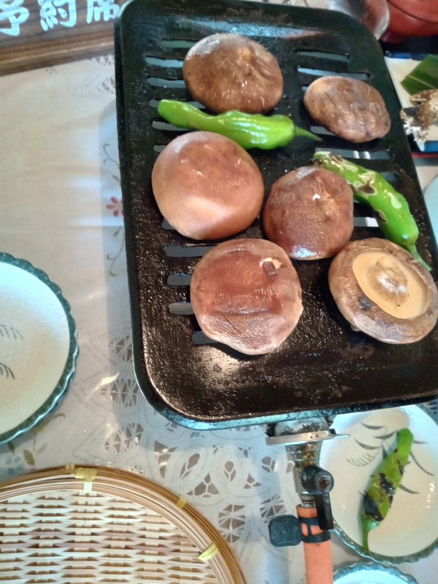 iwama8's tweet photo. こだちしいたけ園にて😄釣り堀で釣った魚を焼いてもらえるのが嬉しい https://t.co/ysr6yxnD4x