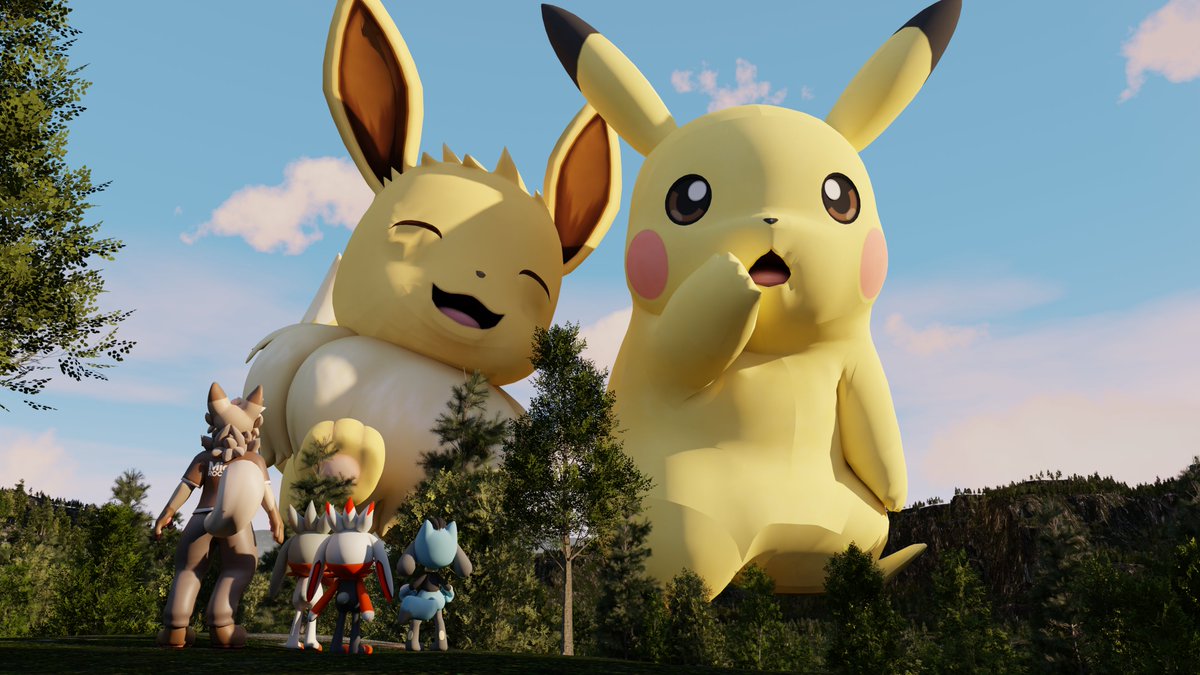 ScorchRedfield's tweet photo. [intro]
For those just joining, hi! I'm ScorchRedfield, but you can just call me Scorch.
I make 3D art featuring furry characters (mostly Pokémon) which are mostly macro/micro themed, though I'm not limited to that kind of content. https://t.co/t2Fp5PWx2R