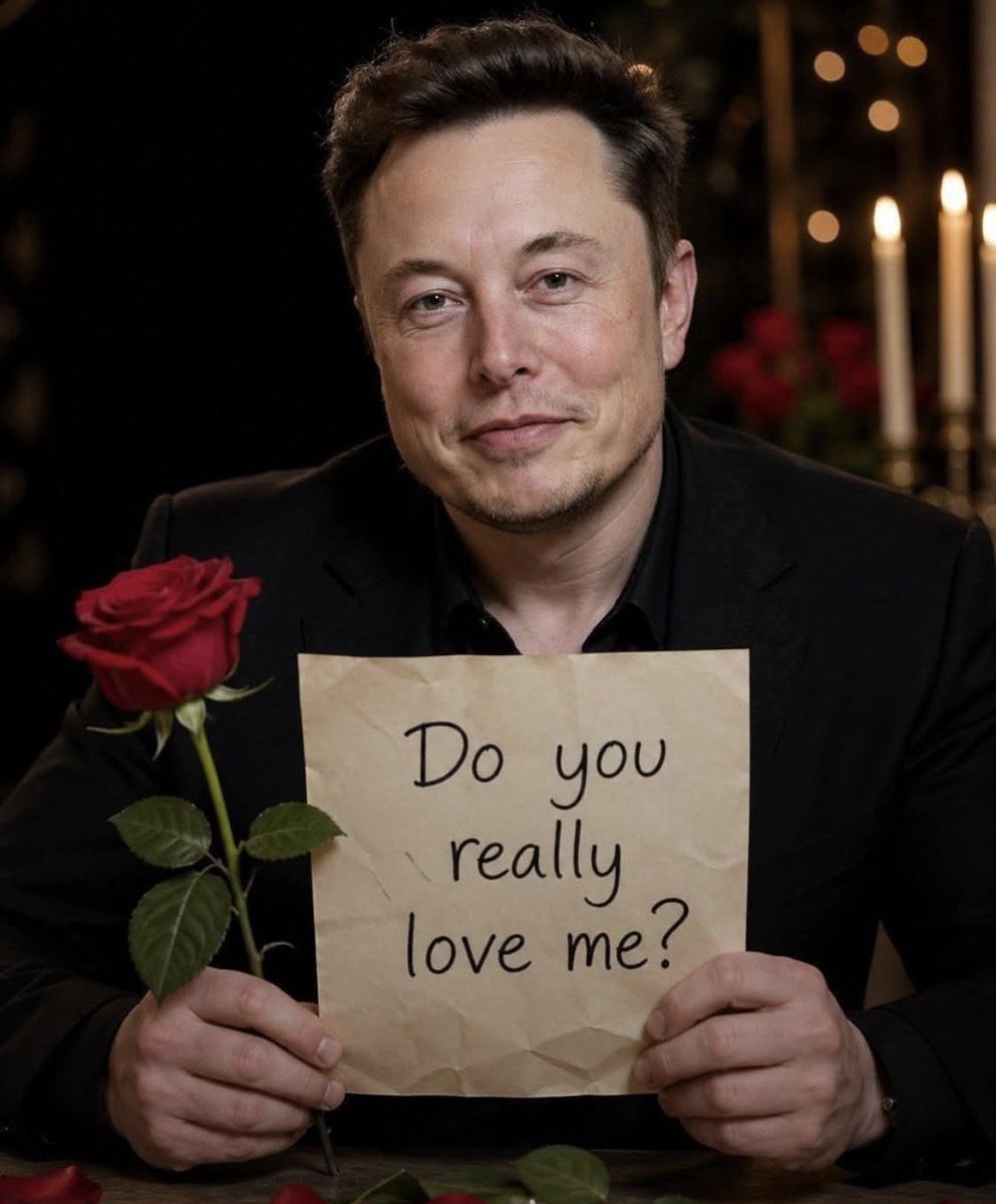 Mr_ReElonmusk's tweet photo. Elon asks: "Do you really love me?" What's your reply?

A. To the Moon! 🚀
B. Depends on the Wi-Fi 📶
C. Only for the memes 😂
D. Nice try, Elon 😅 https://t.co/WDcOliJRX6