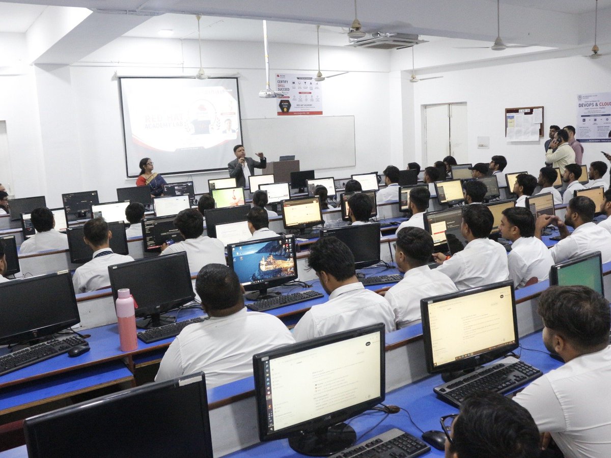 IMSECGhaziabad's tweet photo. 🎓 Red Hat Academy COE | IMSEC 🚀
The Red Hat Academy Centre of Excellence at IMSEC was inaugurated on 10 Sept 2026, offering hands-on exposure to Linux, Open Source, Cybersecurity & industry skills.
✨ Learn. Build. Innovate.
#IMSEC #RedHatAcademy #MCA #Linux #OpenSource https://t.co/oD3HhfScf6