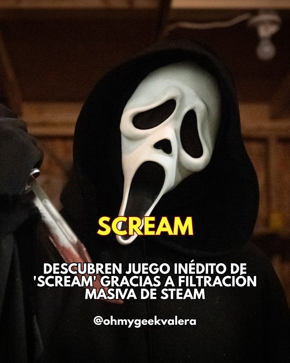 MintaUrsero7v's tweet photo. Descubren juego inédito de 'Scream' gracias a filtración masiva de Steam
La filtración de archivos de Valve saca a la luz un prototipo multijugador donde los jugadores enfrentaban a Ghostface antes de la llegada de los grandes referentes del género https://t.co/600VjrIKn9