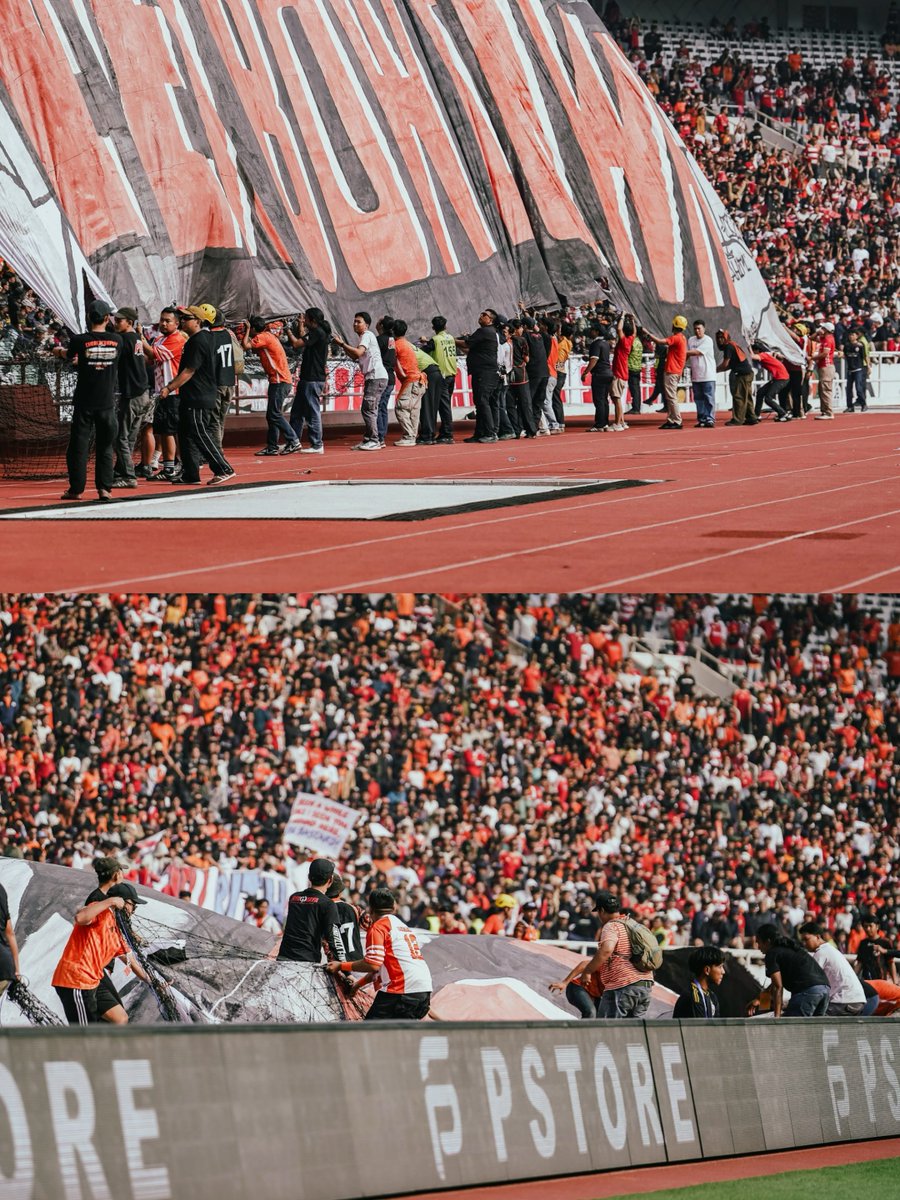 InfokomJakmania's tweet photo. 𝙉𝙀𝙑𝙀𝙍 𝘽𝙊𝙒 𝘿𝙊𝙒𝙉!

Bermakna bukan hanya soal kalah atau menang. Tapi ini adalah tentang rasa semangat untuk 𝘁𝗶𝗱𝗮𝗸 𝗽𝗲𝗿𝗻𝗮𝗵 𝗺𝗲𝗻𝗴𝗲𝗻𝗮𝗹 𝗺𝗲𝗻𝘆𝗲𝗿𝗮𝗵, 𝘁𝗶𝗱𝗮𝗸 𝗮𝗱𝗮 𝗿𝗮𝘀𝗮 𝗴𝗲𝗻𝘁𝗮𝗿, 𝗱𝗮𝗻 𝘁𝗲𝘁𝗮𝗽 𝗯𝗲𝗿𝗱𝗶𝗿𝗶 𝗱𝗲𝗻𝗴𝗮𝗻 𝘁𝗲𝗴𝗮𝗸 𝘂𝗻𝘁𝘂𝗸 𝗺𝗲𝗻𝗴𝗵𝗮𝗱𝗮𝗽𝗶 𝘀𝗶𝗮𝗽𝗮 𝗽𝘂𝗻!

Tidak akan pernah tunduk dalam segala situasi dan kondisi. Apapun tembok yang menghalangi kesukseskan Persija dalam meraih gelar juara, kami akan hancurkan! 

#PersijaSelamanya
