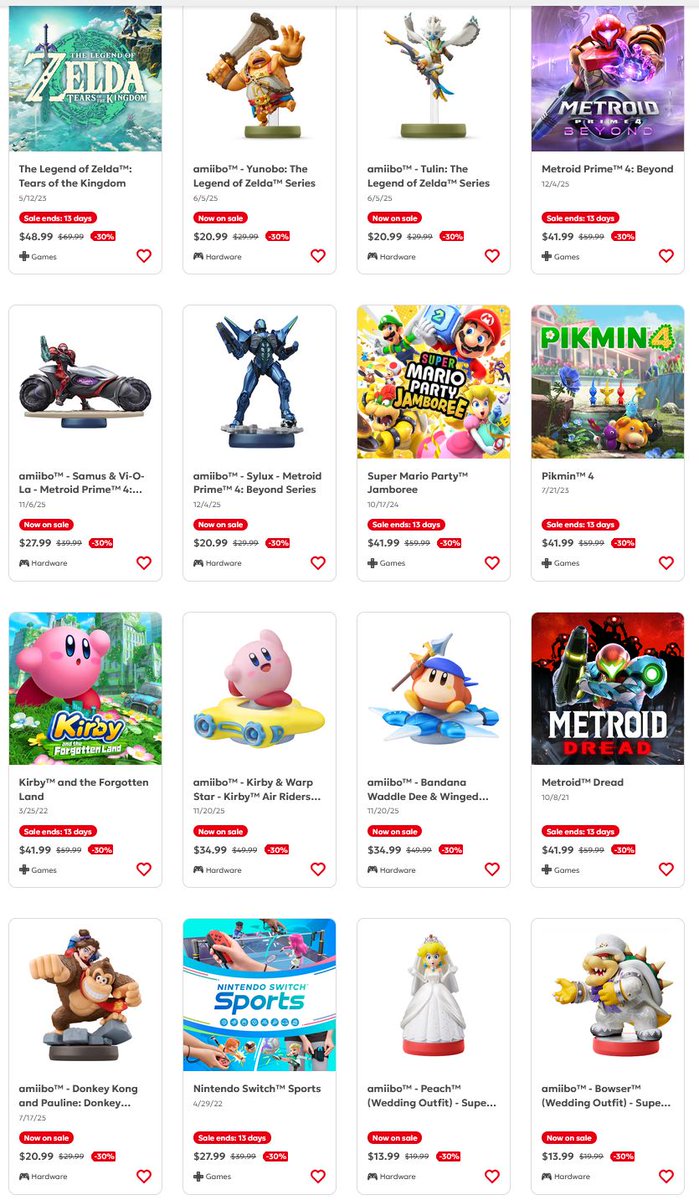 videogamedeals's tweet photo. Nintendo Customer Appreciation Sale via Nintendo Store. https://t.co/Kq1c6lXQy5

Amazon (Prime Eligible). #ad https://t.co/W27DPBC2CY https://t.co/vraEPeTTBP