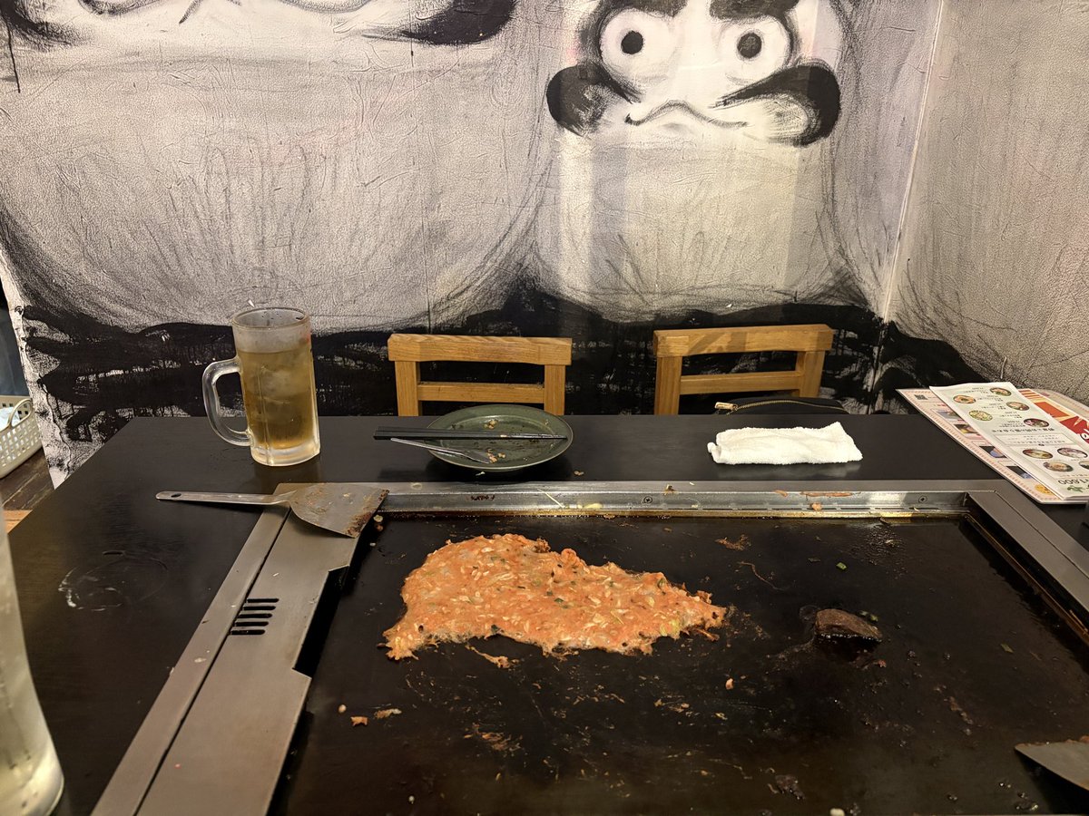 kaiji_sano's tweet photo. 原宿のお好み焼き屋　原宿が強い
そして広くて良き https://t.co/45PxVj40cp
