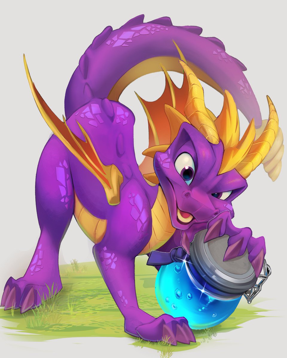 Sunny_days_Art's tweet photo. Saw Spyro in the Fortnite shop and immediately knew I needed this silly little guy following me everywhere~  I couldn't resist drawing him 💜 https://t.co/GLPfU5XGfq