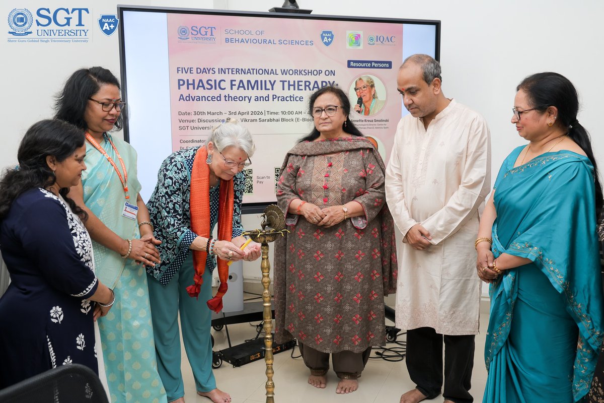 RogerMalbo48ic's tweet photo. Day 1 Highlights | International Workshop on Phasic Family Therapy
The day began with welcome remarks by Prof. (Dr. ) Monika Srivastava, followed by the ceremonial lamp lighting and insightful opening reflections by Prof. (Dr. ) Amra Ahsan, https://t.co/sqevaOENRy