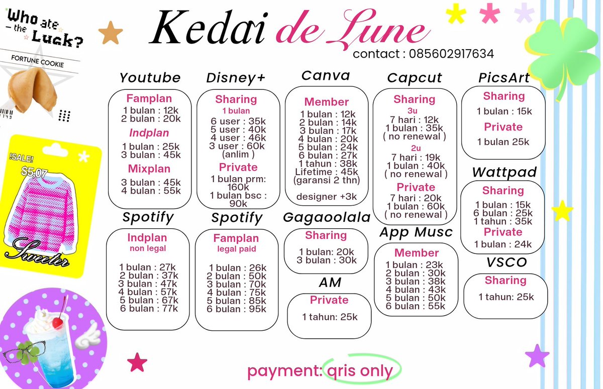 kedaidelune's tweet photo. READY YUK APK PREMIUM MURAH BERGARANSI 3K TESTI
💌 https://t.co/ylbAt237KH

n3tflix, viyu, ms365, gipiti, pr1me, dll

amanah, terpercaya, full garansi
#zonauang https://t.co/MmOQRhERS5