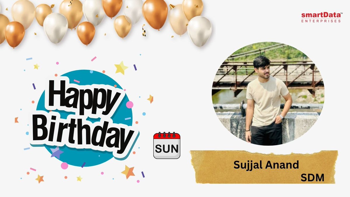 sdeievent's tweet photo. Wishing a very Happy Birthday to Mansi Bhatt and Sujjal Anand!🎉🎉 Grateful to have you both on the team. Here's to a great year ahead
#BirthdayCelebration #CelebratingYou #TeamAppreciation #smartData https://t.co/Q1001kFgbG