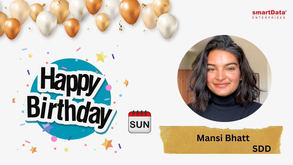 sdeievent's tweet photo. Wishing a very Happy Birthday to Mansi Bhatt and Sujjal Anand!🎉🎉 Grateful to have you both on the team. Here's to a great year ahead
#BirthdayCelebration #CelebratingYou #TeamAppreciation #smartData https://t.co/Q1001kFgbG