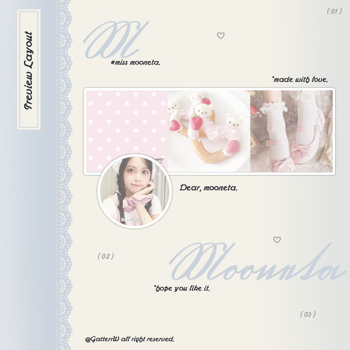 GatterrW's tweet photo. ˚₊‧꒰ა help repost please, thank you ໒꒱ ‧₊˚

Happy Selene Day! 🎈🎂
To celebrate, there’s 3 free layouts you can grab 💬🩰
All you gotta do is RT and like this head tweet and send your warmest wishes to Selene! 💟📮

📅 end 14/09 — 20.00 wib
🪭 #zonauang #giveaway https://t.co/Cnmc3czb4W