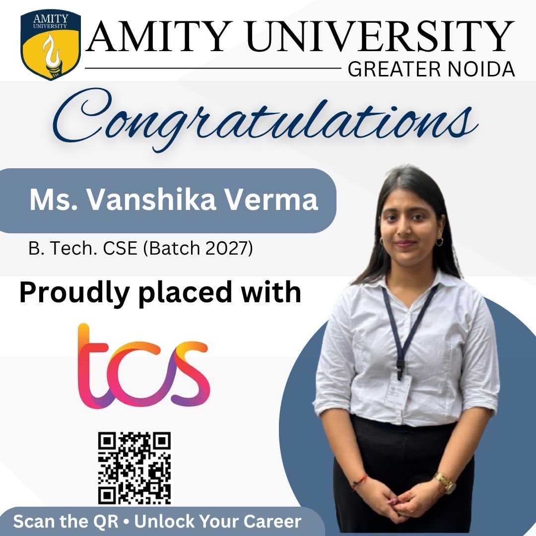bhanumaan989's tweet photo. Congratulations to our brilliant students on their well-deserved placements! 🎉

Your hard work, dedication, and determination have truly paid off. Wishing you all great success in your professional journey ahead! 🚀✨

Amity University Greater Noida — Proud of You! @DrAjayRana https://t.co/hdOj0fca4U