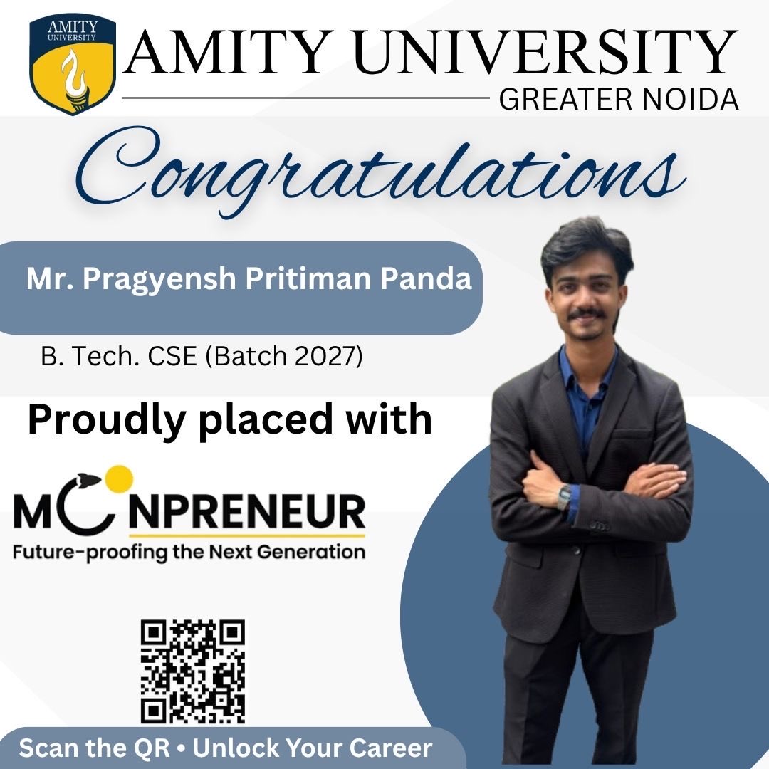 bhanumaan989's tweet photo. Congratulations to our brilliant students on their well-deserved placements! 🎉

Your hard work, dedication, and determination have truly paid off. Wishing you all great success in your professional journey ahead! 🚀✨

Amity University Greater Noida — Proud of You! @DrAjayRana https://t.co/hdOj0fca4U