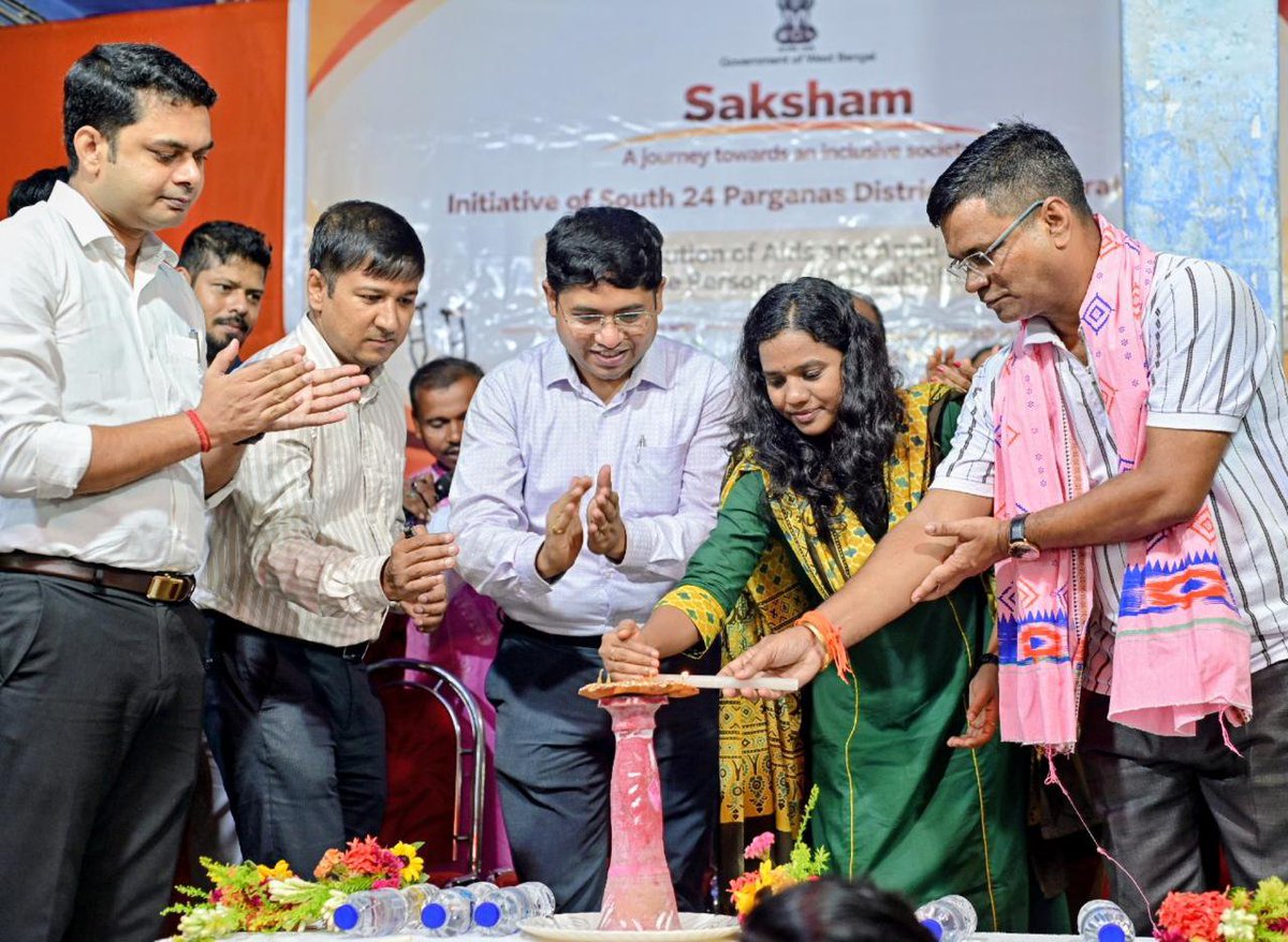 DistrictPgs's tweet photo. A journey towards inclusive society. 
S24PGS district administration organised a free-of-cost distribution programme of assistive aids, appliances at Falta Block by aiming enhance mobility, independence, dignity, enabling persons with disabilities. 
@DMS24Parganas https://t.co/xhXpR2gOk2