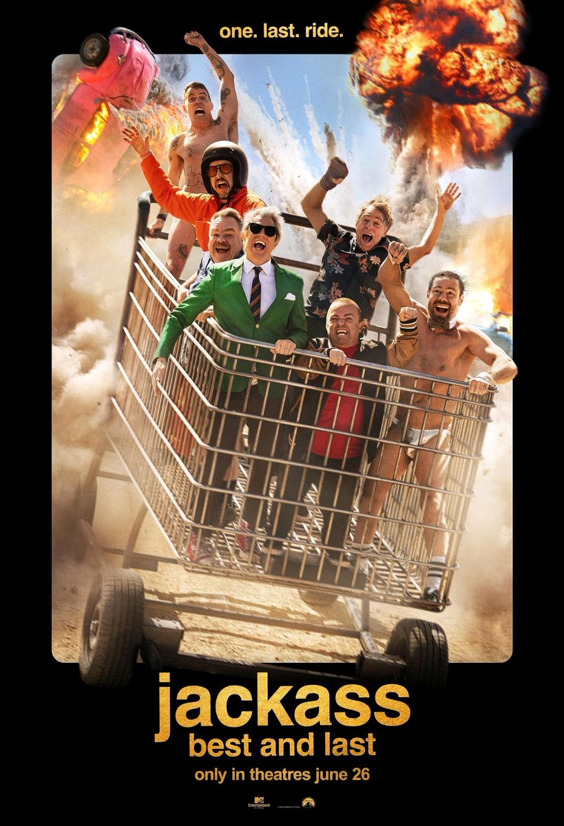 meteorflix's tweet photo. * METEORFLIX *
Film Jackass: Best and Last (2026) dipastikan jd babak final dr waralaba komedi orisinal yg dipimpin oleh Johnny Knoxville. Film kelima ini menyajikan kombinasi pertunjukan nekat ekstrem, lelucon kasar, &amp; momen nostalgia yg jd penutup perjalanan panjang kru Jackass https://t.co/hfVJJj5jzi
