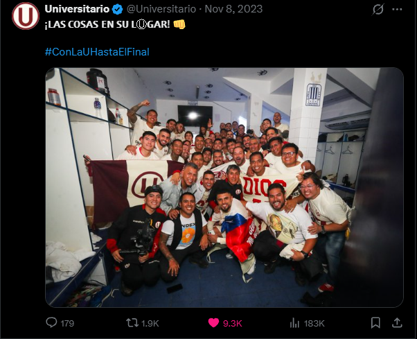 alechanderr_'s tweet photo. @Universitario Hace tiempo el cm lo dijo... LAS COSAS EN SU LUGAR JAJAJAJAAJAJAJAJAJAJA https://t.co/qcZuYEKyjJ