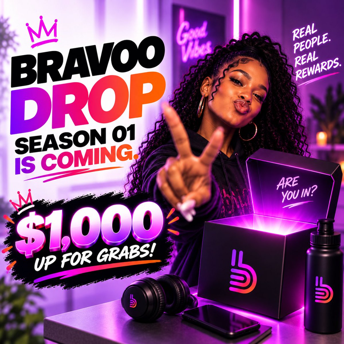 BravooOfficial's tweet photo. Sunday is here.
Take a breath. Rest a little. Enjoy your people.
And remember thereβs a $1,000 Bravoo Drop waiting around the corner. Stay steady, Citizen.π₯
#Bravoo #BravooDrop #SundayVibes #DropSeason01 #BravooCommunity https://t.co/l8Wfox4S0p