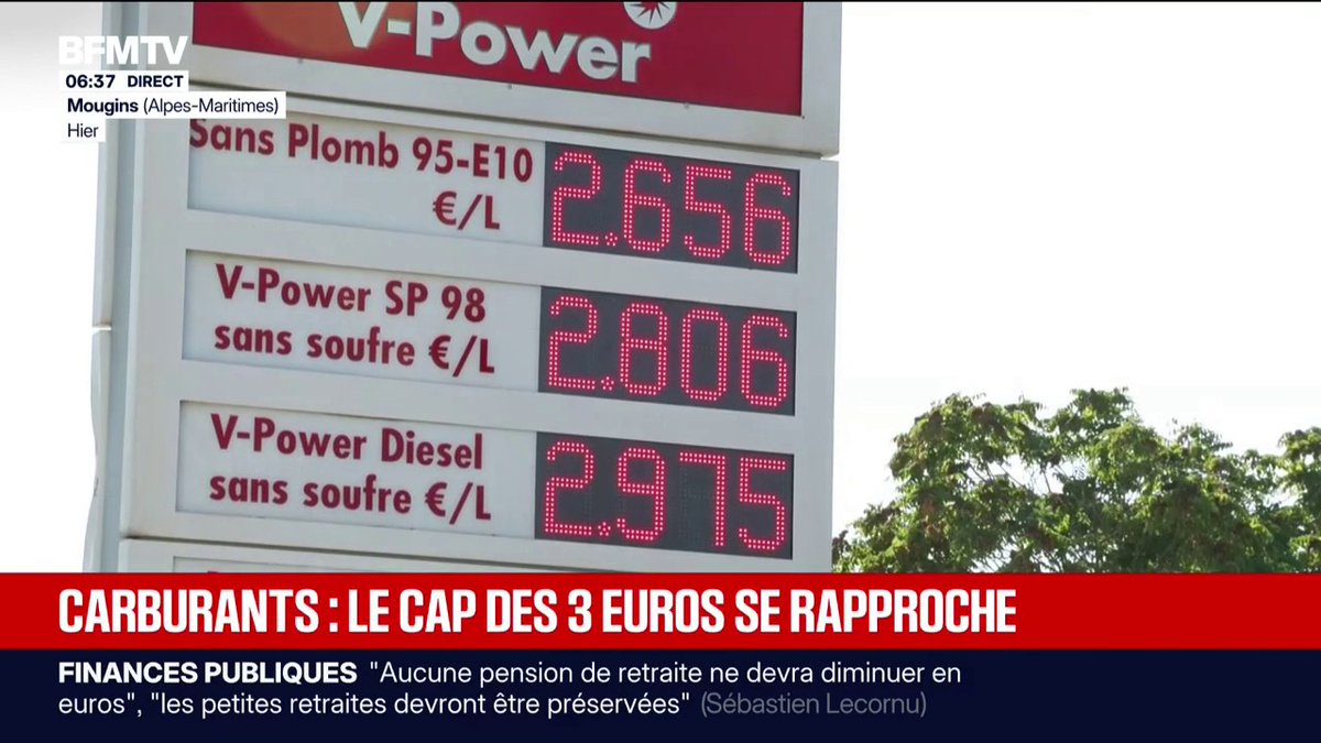 Presque 3 € le litre !

Le carburant est désormais à quelques centimes de franchir ce seuil totalement fou.

Il faut agir immédiatement : baisser les taxes sur les carburants et rendre du pouvoir d’achat aux Français.

Que fait le gouvernement ? RIEN !

En 2027, nous agirons