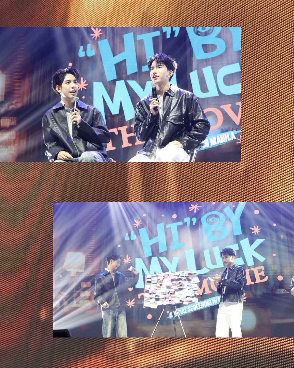 GMMTV's tweet photo. We're really grateful to all the fans for coming to create smiles and joy together with us. We were so happy to see you all have a great time with us. Until next time…

Taos pusong pasasalamat sa lahat ng fans na nagpunta para makisaya sa amin. Sobrang saya namin makita kayong nag-eenjoy. Hanggang sa susunod…

#HiByMyLuckScreeningMNL
#GMMTV @sea_ta_lay @keenkeno_sp