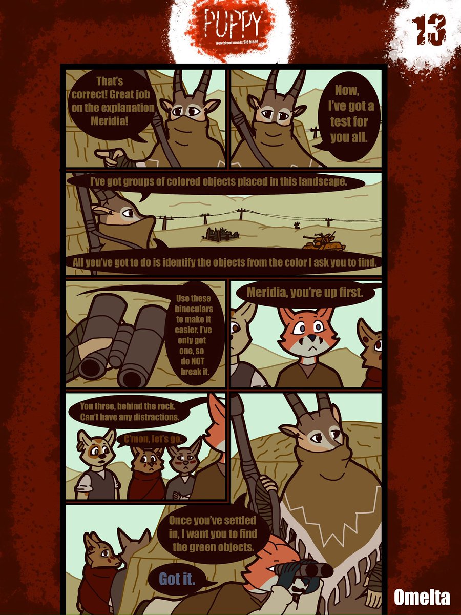 OmeltaBeast's tweet photo. Here’s another 4 pages of Puppy: New Blood Meets Old Blood for y’all to enjoy! This fan comic has spoilers for Laika: Aged Through Blood which is an incredible indie game made by Brainwash Gang! #laikaagedthroughblood #brainwashgang #fancomic #fanart https://t.co/KedOqYgM2e