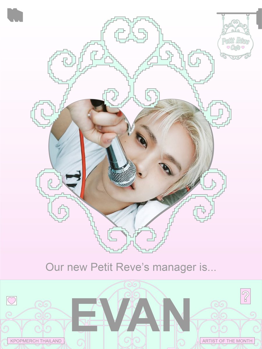 Kpopmerch_TH's tweet photo. 𝒜rtist of the month
— 𝒪𝒸𝓉𝑜𝒷𝑒𝓇 in the theme of Petit Rêve Cafe

  congratulations
˚₊‧꒰ა #EVAN ໒꒱ ‧₊˚

อย่าลืมแวะมารับชมป้ายโปรโมทของ EVAN ♡ Artist Of The Month ♡ ประจำเดือนตุลาคมที่ร้าน KPOPMERCH
📍KPOPMERCH, Siam Discovery

𓏲˚. ˖ . ݁ พร้อมด้วยกิจกรรมที่ให้แฟน ๆ ได้เข้าร่วมอย่าง Giveaway Zone โดย EVER ที่สนใจสามารถติดต่อขอพื้นที่จัดกิจกรรมที่ KPOPMERCH ทุกช่องทาง

สำหรับ EVER ഒ·˚ สายผลิตเตรียมตัวให้พร้อม! KPOPMERCH เปิดรับผลงาน วันที่ 14 - 24 กันยายน สามารถติดตามรายละเอียดได้เร็ว ๆ นี้ 

* กิจกรรมนี้จัดขึ้นโดยไม่มีค่าใช้จ่ายตลอดกิจกรรม *

#เคป๊อปเมิร์ช #KPOPMERCH_TH #KPOPMERCH_IN_BANGKOK #BANGKOK_KPOPSTORE