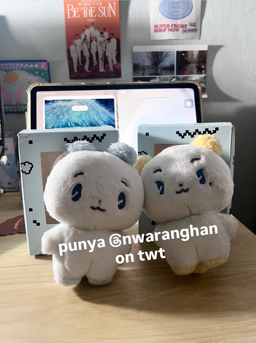 nwaranghan's tweet photo. #wts mmmm plush figure meymu &amp; moi
(unsealed)

💵  240k (moi) ; 230k (meymu, ada noda kuning di belakang &amp; box nya agak penyok dr awal dateng T___T) 
 📍 depok
 📦 shopee (exc admin) &amp; manual JNE/J&amp;T ooorrr cod daerah depok/jkt ^_^

#pasarplave #warungplave #jajanplave https://t.co/qChfrEPPRD