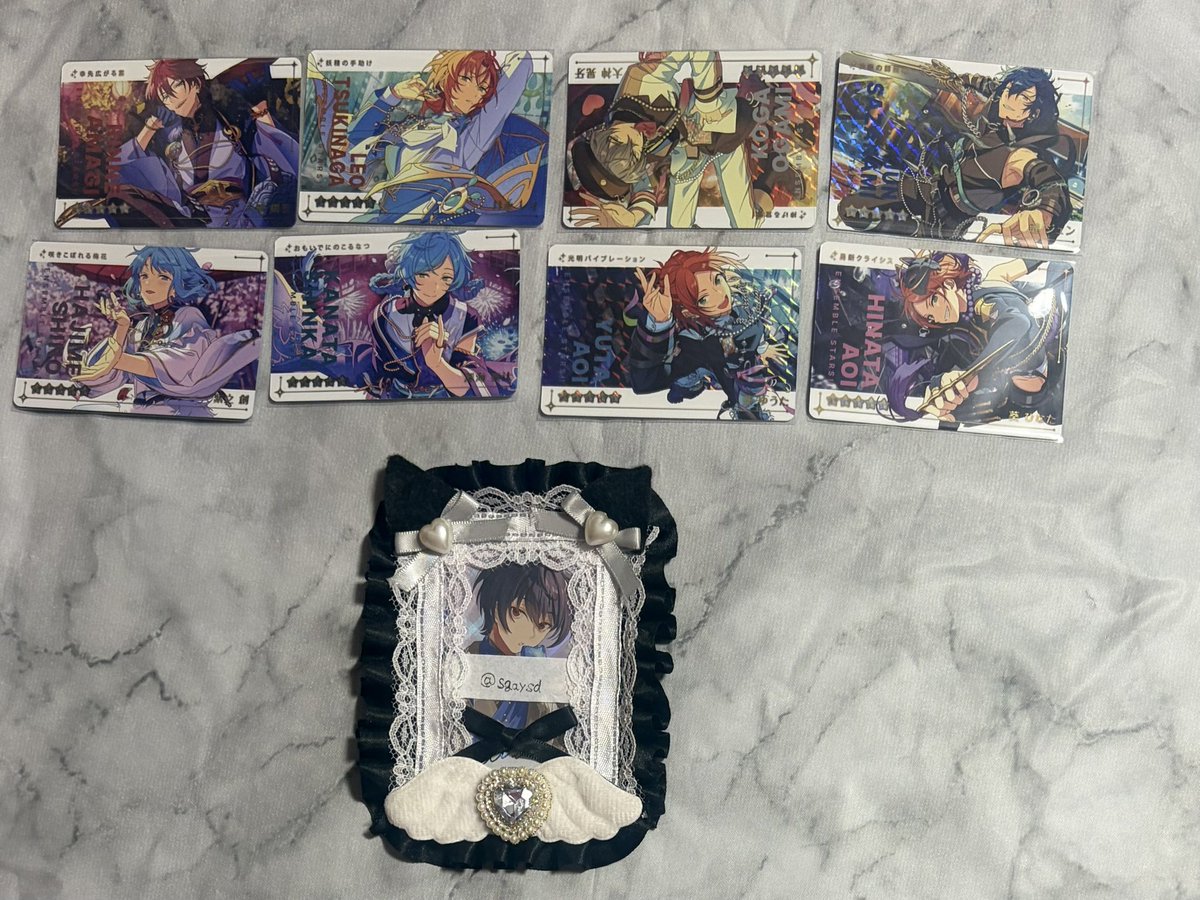 sgaysd's tweet photo. ꒰ 交換 ꒱
あんスタ カードダス 

譲♡R晃牙 ジュン 燐音 レオ 創 ひなた ゆうた 奏汰

N 英智 弓弦 鉄虎 翠4 千秋 奏汰2 ゆうた4 ひなた2 燐音 HiMERUこはく ニキ3 友也2 光 創4 レオ 嵐 チトセ 斑 巽 ライカ ジュン 晃牙 アドニス スバル2 敬人 零

求♡RN凛月＞N舞珠 RNエス(友人分)

→ https://t.co/so2rthrGd7
