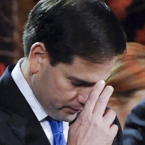 anyonewantchips's tweet photo. Marco Rubio called Trump a con artist. Ted Cruz called him a pathological liar. JD Vance called him America’s Hitler. Tim Scott called him a racist. But now they can’t stop kissing his ass - because it’s a fucking cult. https://t.co/uhm69UAE30