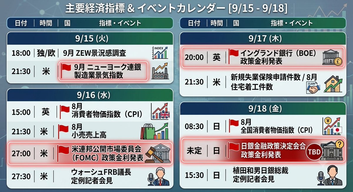 nonchan_non22's tweet photo. 9/14〜9/18 日米英の中央銀行による金融政策イベントが集中する重要な1週間になりそう

#PR オープンチャット
「FX・トルコリラ🇹🇷掲示板」
https://t.co/hs4JROE44l

FX、雑談コミュニティ
よろしくお願いします🙋

#ドル円 #トルコリラ #円安 #円高 #利上げ #日経平均 #スワップ #オープンチャット https://t.co/1RQ7UnEjhT