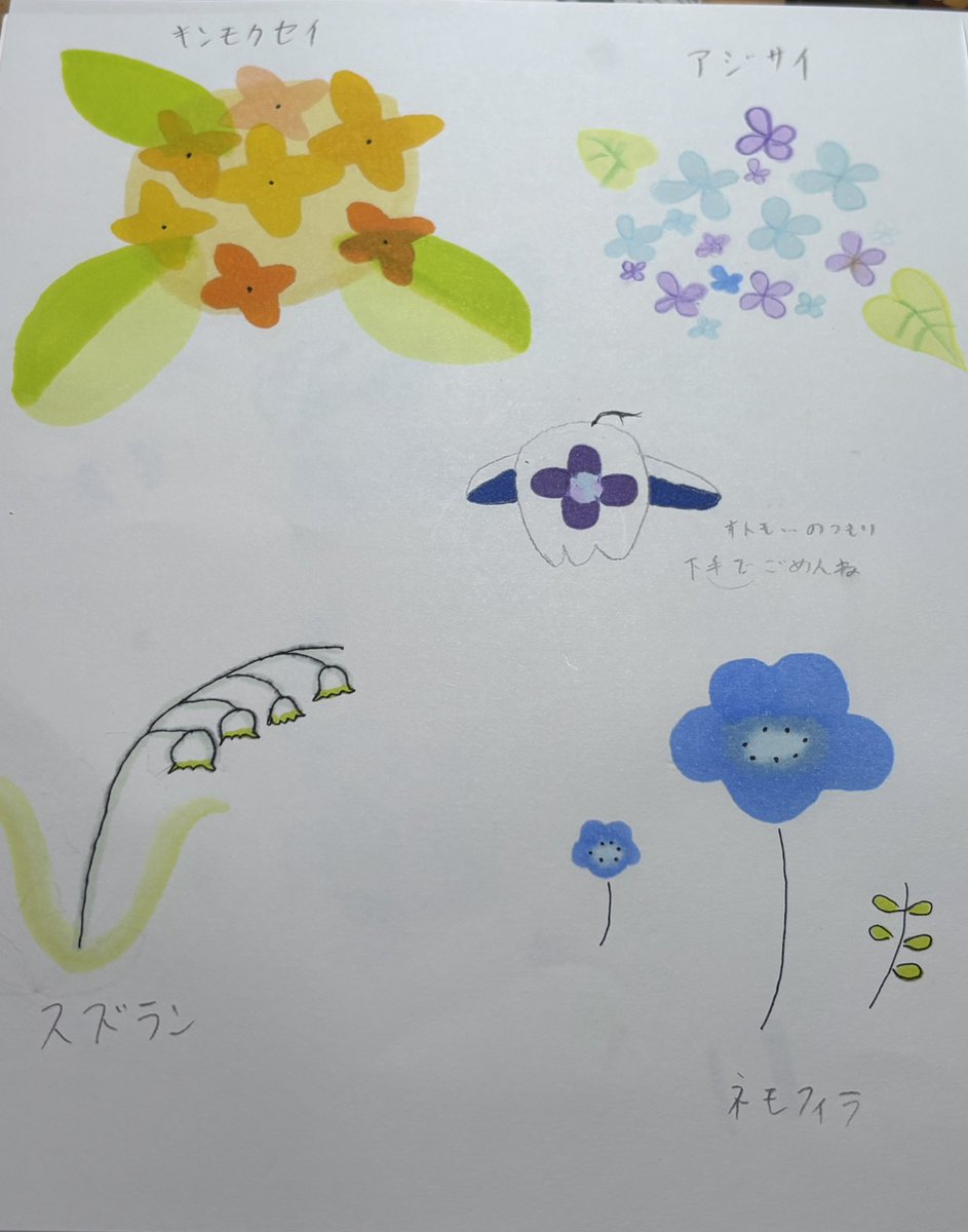ritu_0245's tweet photo. 人生初コピックでフレさんの好きな花詰め合わせとおまけでオトモ書きました✌️ https://t.co/OvazRrwVW9